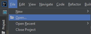 file -> Open 