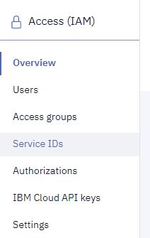 IBM Cloud Service IDs