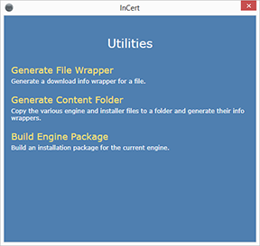 InCert Utility Mode