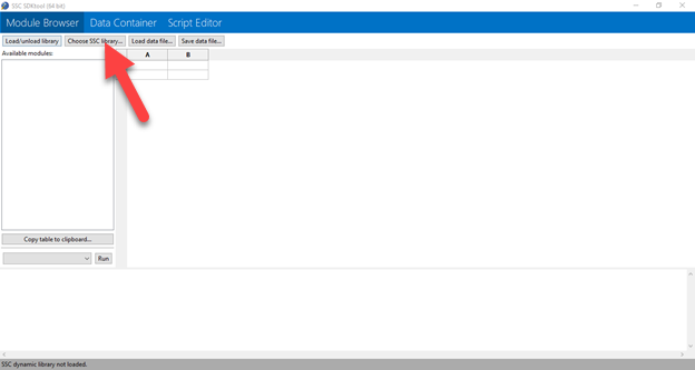 Load SSC library in SDKtool