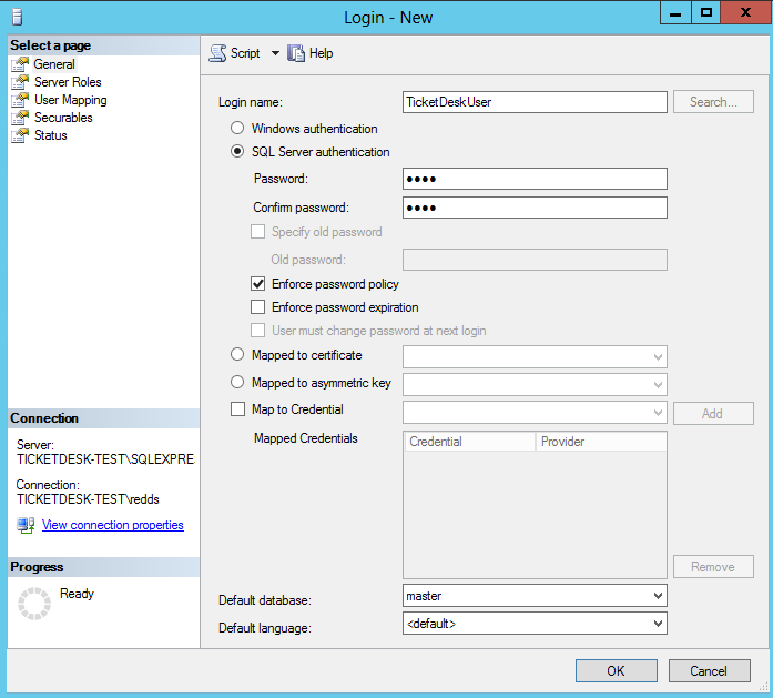 SQL New Login