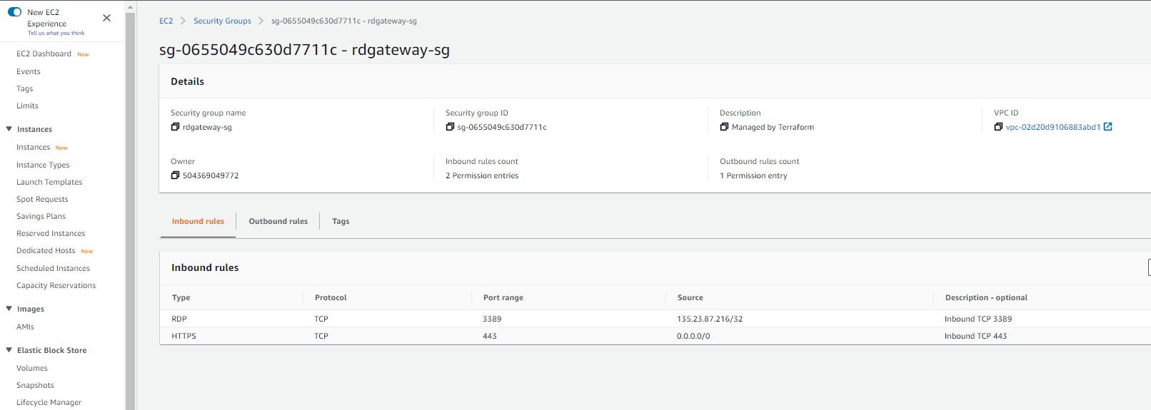 aws-console-ec2-security-group