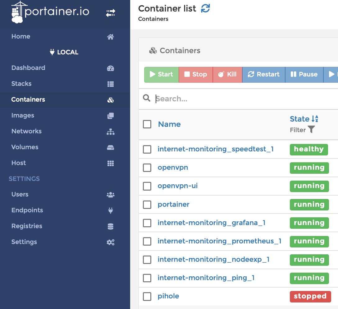 Running containers