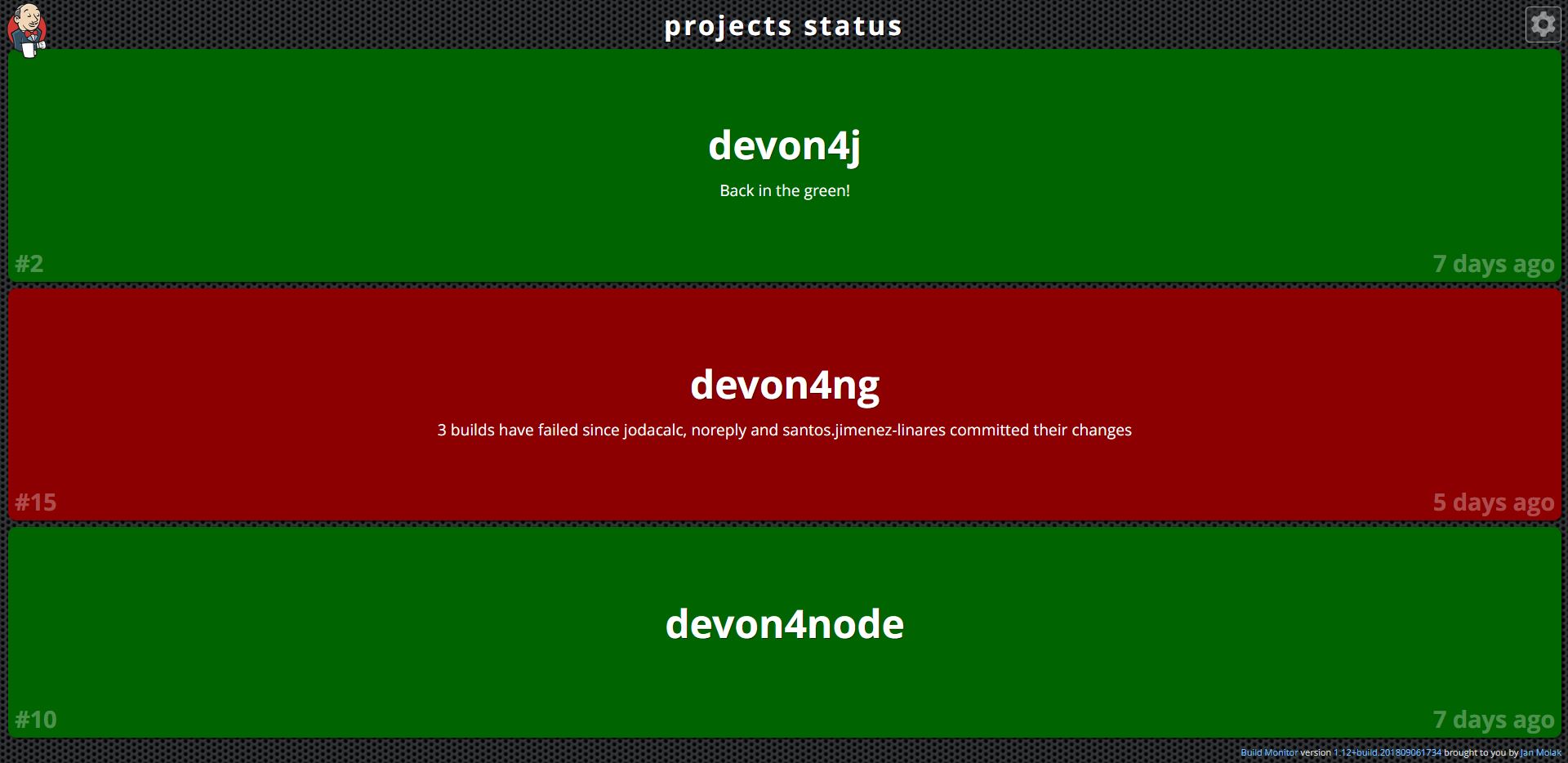 jenkins build monitor view output