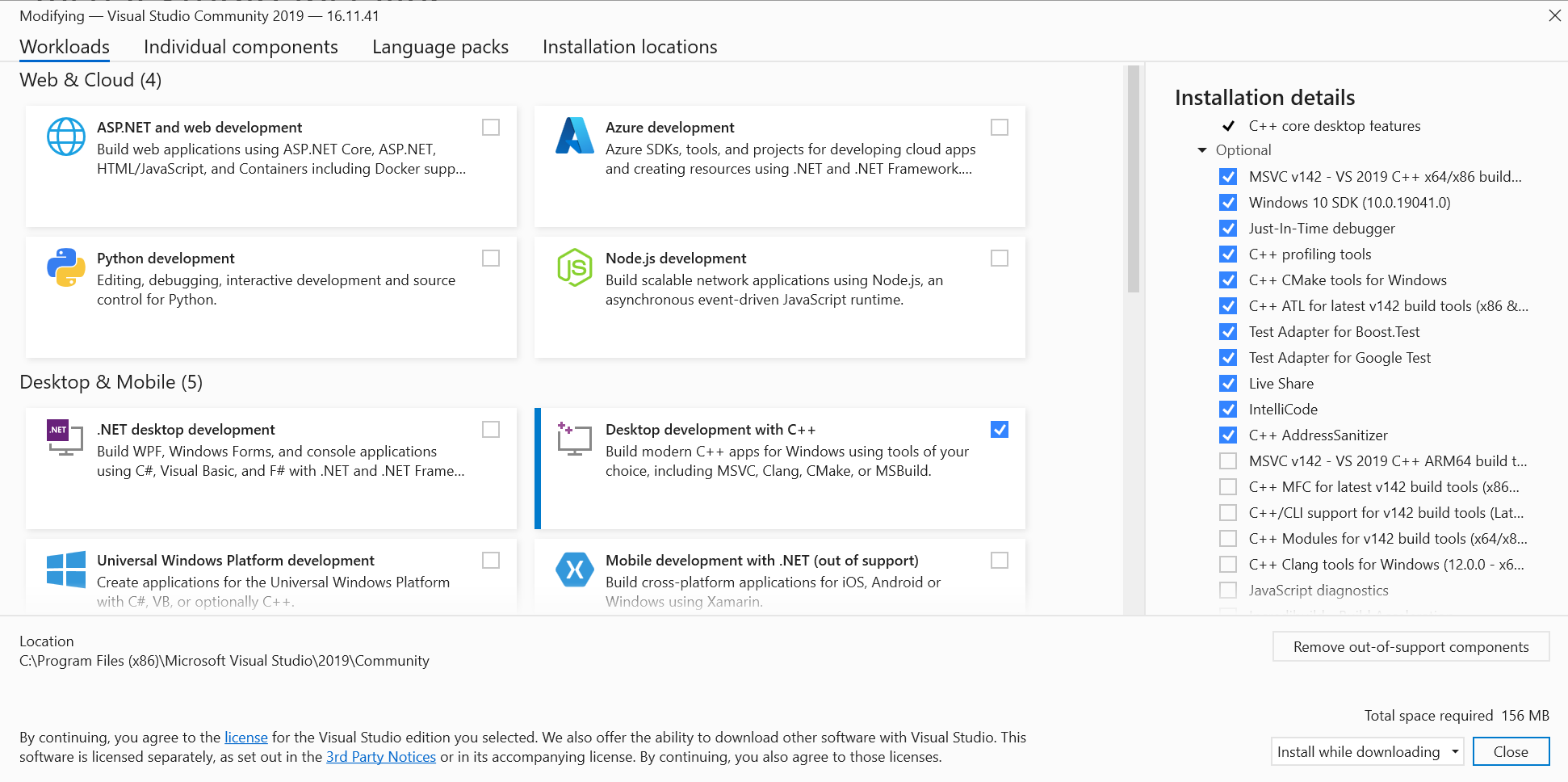 Visual Studio Installed Image