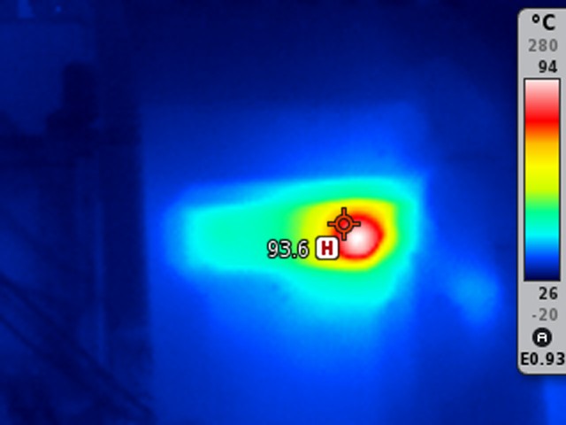 Thermal distribution at 11.6W, bottom