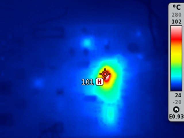 Thermal distribution at 11.6W