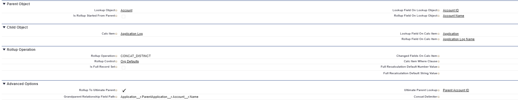 Example Grandparent and Ultimate Parent Rollup