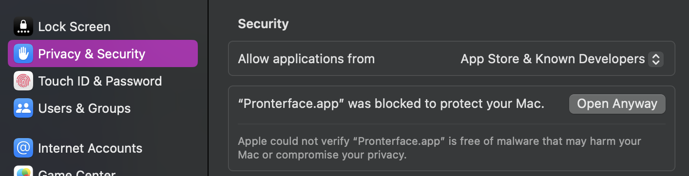 Security settings in macOS 15