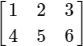 Example matrix