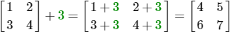 Matrix scalar addition