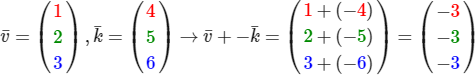 Vector subtraction