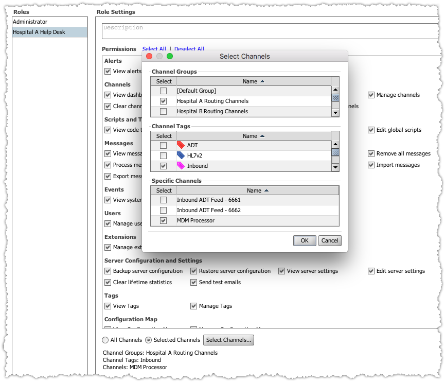 User Authorization Channel Tags and Groups