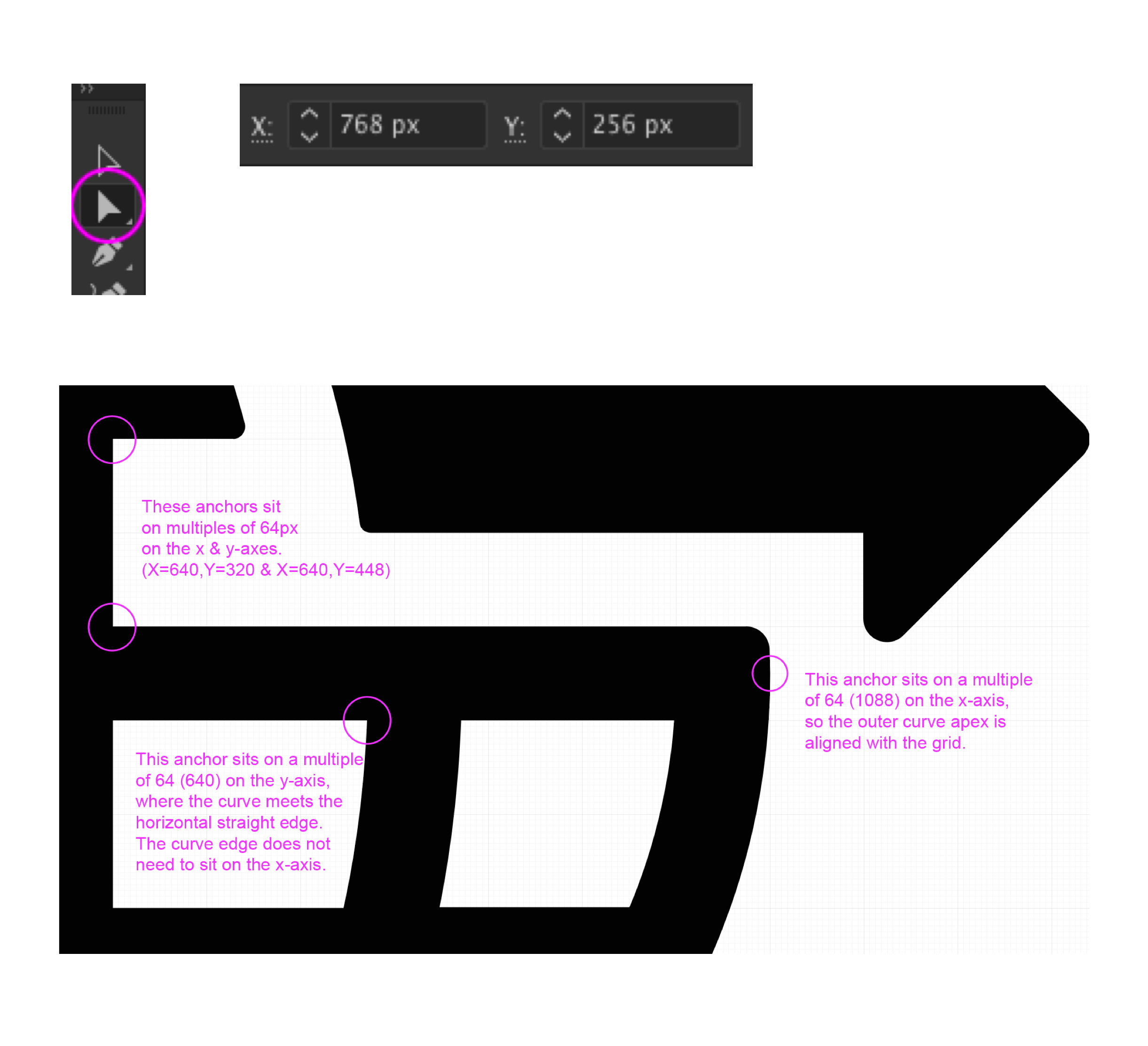 aligning vector paths and anchors in Illustrator