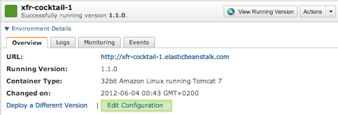 Amazon Beanstalk Tomcat Environment