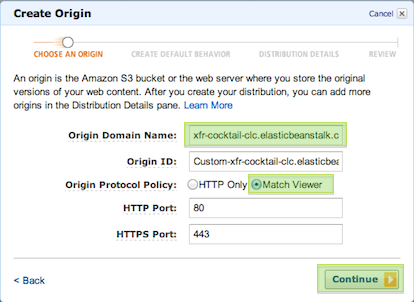 Cloudfront Create Cistribution 