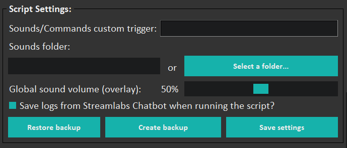 Script Settings